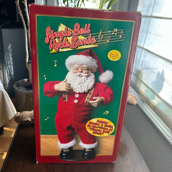 Jingle Bell Rock Santa Animated Dancing Singing Santa Claus tested - Picture 1 of 6